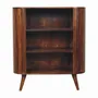 Sideboards - Artisan Furniture Solid Wood Cortez Chestnut Open Cabinet, 3 Open Shelves, Dark Brown - ARTISAN FURNITURE