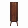 Sideboards - Artisan Furniture Solid Wood Cortez Chestnut Open Cabinet, 3 Open Shelves, Dark Brown - ARTISAN FURNITURE