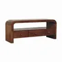 Meubles TV - Meuble TV Darcy Chestnut en Bois Massif Artisan Furniture, 3 Tiroirs et Niche Ouverte, Brun Foncé - ARTISAN FURNITURE