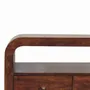 Meubles TV - Meuble TV Darcy Chestnut en Bois Massif Artisan Furniture, 3 Tiroirs et Niche Ouverte, Brun Foncé - ARTISAN FURNITURE