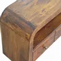 Meubles TV - Meuble TV Darcy Chestnut en Bois Massif Artisan Furniture, 3 Tiroirs et Niche Ouverte, Brun Foncé - ARTISAN FURNITURE