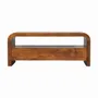 Meubles TV - Meuble TV Darcy Chestnut en Bois Massif Artisan Furniture, 3 Tiroirs et Niche Ouverte, Brun Foncé - ARTISAN FURNITURE