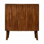 Sideboards - Artisan Furniture Solid Wood Reeve Cabinet, 2 Doors and 2 Shelves, Dark Brown - ARTISAN FURNITURE