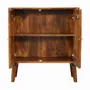 Sideboards - Artisan Furniture Solid Wood Reeve Cabinet, 2 Doors and 2 Shelves, Dark Brown - ARTISAN FURNITURE