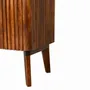 Sideboards - Artisan Furniture Solid Wood Reeve Cabinet, 2 Doors and 2 Shelves, Dark Brown - ARTISAN FURNITURE
