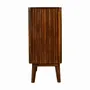 Sideboards - Artisan Furniture Solid Wood Reeve Cabinet, 2 Doors and 2 Shelves, Dark Brown - ARTISAN FURNITURE