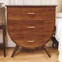Chests of drawers - Artisan Furniture Solid Wood Agra Chest of Drawers, 3 Drawers, Dark Brown - ARTISAN FURNITURE