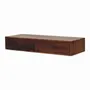 Console table - Artisan Furniture Solid Wood Lunar Chestnut Wall Mounted Console, 2 Drawers, Dark Brown - ARTISAN FURNITURE