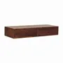 Console table - Artisan Furniture Solid Wood Lunar Chestnut Wall Mounted Console, 2 Drawers, Dark Brown - ARTISAN FURNITURE