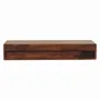 Console table - Artisan Furniture Solid Wood Lunar Chestnut Wall Mounted Console, 2 Drawers, Dark Brown - ARTISAN FURNITURE