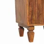 Night tables - Artisan Furniture Solid Wood Louvre Nightstand Unit, 2 Drawers, Light Brown - ARTISAN FURNITURE