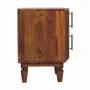 Night tables - Artisan Furniture Solid Wood Louvre Nightstand Unit, 2 Drawers, Light Brown - ARTISAN FURNITURE