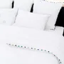 Bed linens - White cotton bed linen with tassels - MIA ZIA