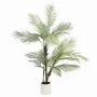 Décorations florales - Palmier artificiel 13 feuilles en pot plastique blanc - LIGNE DÉCO