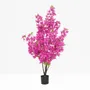 Décorations florales - Bougainvillier artificiel 483 fleurs en pot plastique noir - LIGNE DÉCO