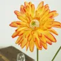 Floral decoration - Artificial gerbera stem – Yellow and orange - LIGNE DÉCO