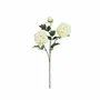 Décorations florales - Tige de pivoines artificielles – 2 fleurs et 1 bourgeon – Blanc - LIGNE DÉCO