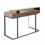 Office furniture and storage - Desktop dressing table leatherette, walnut and gray steel - ANGEL CERDÁ