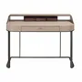 Office furniture and storage - Desktop dressing table leatherette, walnut and gray steel - ANGEL CERDÁ