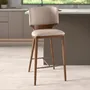 Stools - Cream leatherette stool - ANGEL CERDÁ