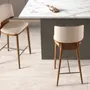 Stools - Cream leatherette stool - ANGEL CERDÁ