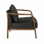Armchairs - Black leather armchair - ANGEL CERDÁ