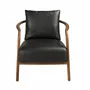 Armchairs - Black leather armchair - ANGEL CERDÁ