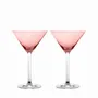 Cristallerie - Salmo verres à martini avec gravure - 2 pièces 180 ml - PEKALLA CRISTAL GLASS