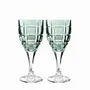 Cristallerie - Vaso II Verres à vin en cristal modernes avec le motif des initiales - 2 pièces 300 ml - PEKALLA CRISTAL GLASS