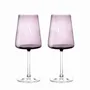Glass - Vida Slate Colored Wine Glasses with Wedding Engraving - 2 Pieces 400ml - PEKALLA CRISTAL GLASS