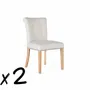 Chaises - Lot de 2 chaises en tissu beige et en bois - GINER Y COLOMER