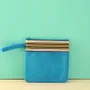 Clutches - BLUE Recycled Plastic Mesh Pouch - BAOBAB