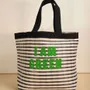 Bags and totes - Large black & white I AM GREEN bag - BAOBAB