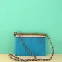 Clutches - Blue Recycled Plastic Mesh Crossbody Bag - BAOBAB