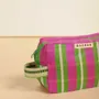 Clutches - Pink striped mesh pouch - BAOBAB