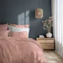 Linge de lit - Parure de lit simple, 100 % satin de coton, sable rose - DILIOS