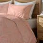 Linge de lit - Parure de lit simple, 100 % satin de coton, sable rose - DILIOS