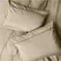 Linge de lit - Parure de lit double, 100 % satin de coton, taupe - DILIOS