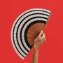 Other smart objects - Hand Fan SERENITY - 23cm - Black and White - A FAN OF