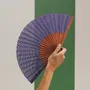 Prêt-à-porter - Éventail à main DANCING WAVES, 23 cm, bleu - A FAN OF