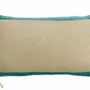 Cushions - Elise Chambray Cushion Vert de gris 30 X 50 - MAISON VIVARAISE - SDE VIVARAISE WINKLER