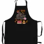 Aprons - Recycled pocketless kitchen apron Éclairs Noir 72 X 90 - MAISON VIVARAISE - SDE VIVARAISE WINKLER