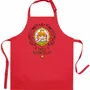 Aprons - Recycled kids' kitchen apron Miss Chocolat Rouge 52 X 63 - MAISON VIVARAISE - SDE VIVARAISE WINKLER