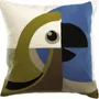 Cushions - Embroidered cushion Loro Ciel 45 X 45 - MAISON VIVARAISE - SDE VIVARAISE WINKLER
