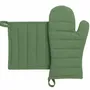 Potholders - Recycled oven glove and pot holder set Jona Prairie 15 X 30 - MAISON VIVARAISE - SDE VIVARAISE WINKLER