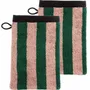 Other bath linens - Set of 2 wash mitts Charly Basilic 15 X 21 - LA CERISE SUR LE GATEAU