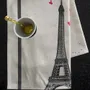 Dish towels - Tea towel Eiffel Coeurs Blanc 50 X 70 - LA CERISE SUR LE GATEAU