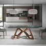 Dining Tables - Rectangular tempered glass extending dining table - ANGEL CERDÁ