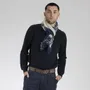 Scarves - NAVY SERAPHIN COTTON CHECK - MONSIEUR CHARLI