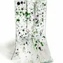 Vases - Small 8x13 cm transparent vase with green-white-black spots - CARNEOL GLASS